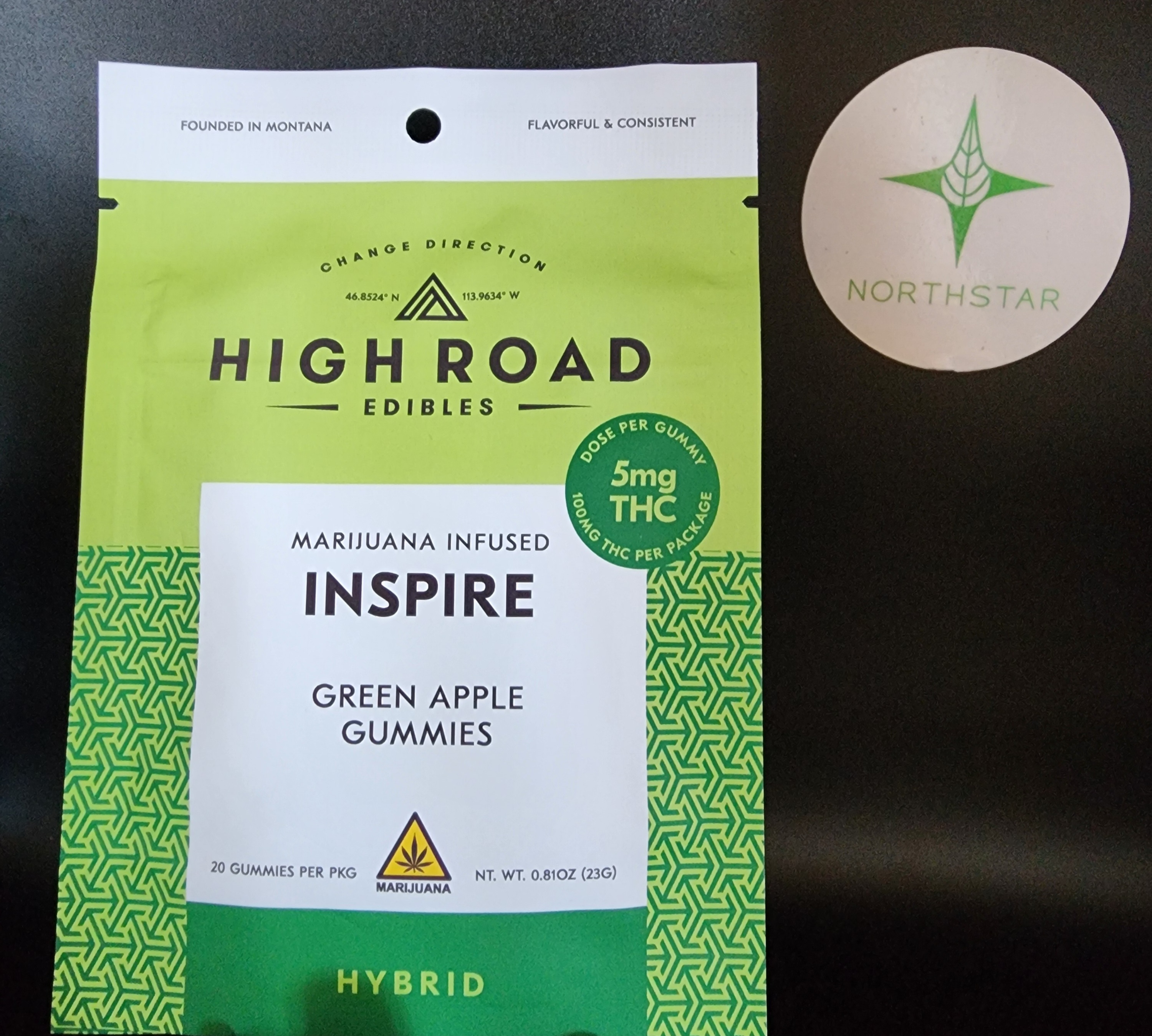 Green Apple Inspire Gummies - High Road Edibles
