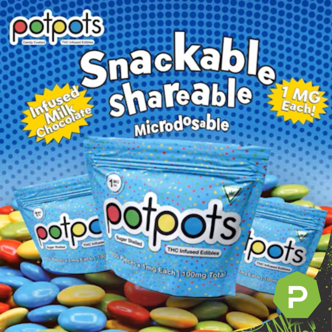 Potpots | 100mg Chocolate | Milk Chocolate Bites 100ct 1:1 THC:CBD