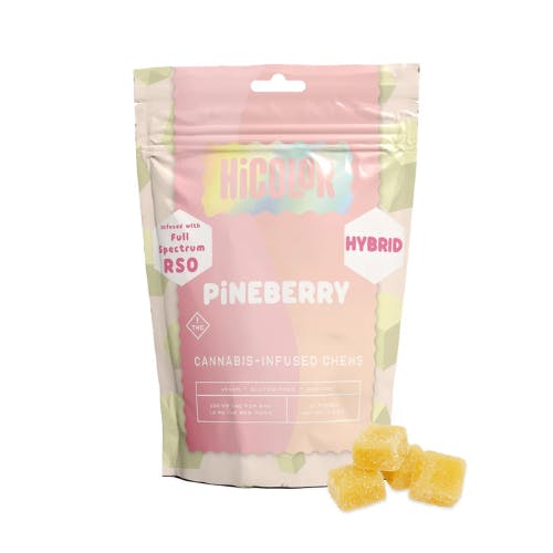 HiColor | Pineberry | RSO Chews | 100mg | 10ct