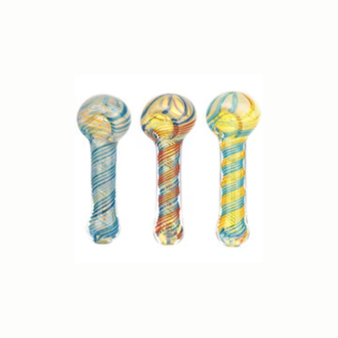Swirled and Fritted Spoon Pipe product photo