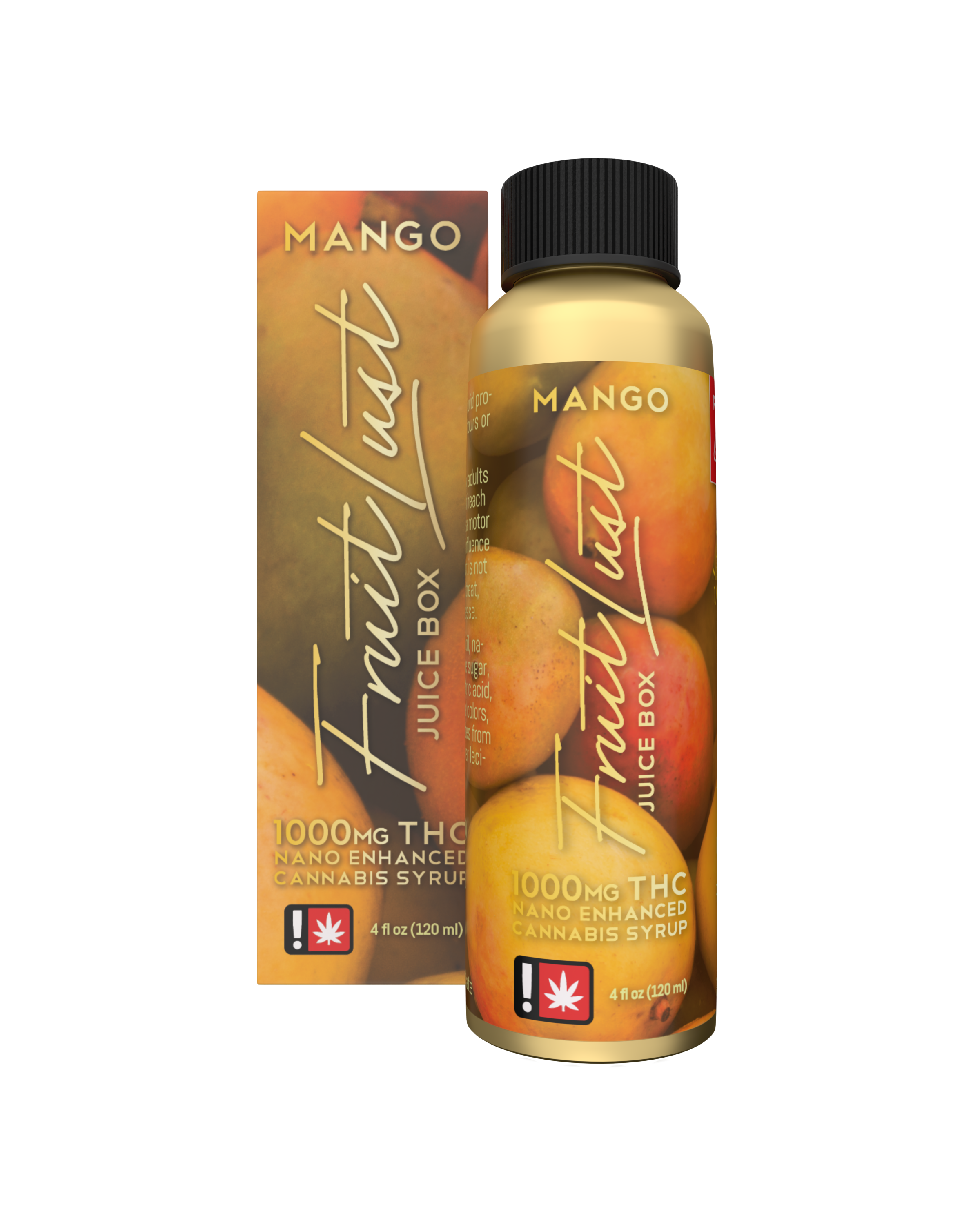 Juice Box | Flavored Syrup | Mango | 1000mg | 4 Fl Oz