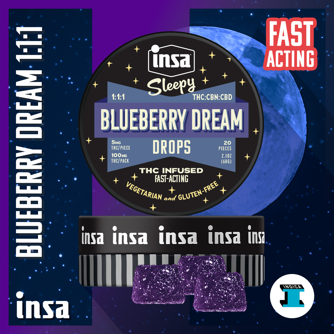 Blueberry Dream Drops 1:1:1 | Gummy | 100mg | 20pk