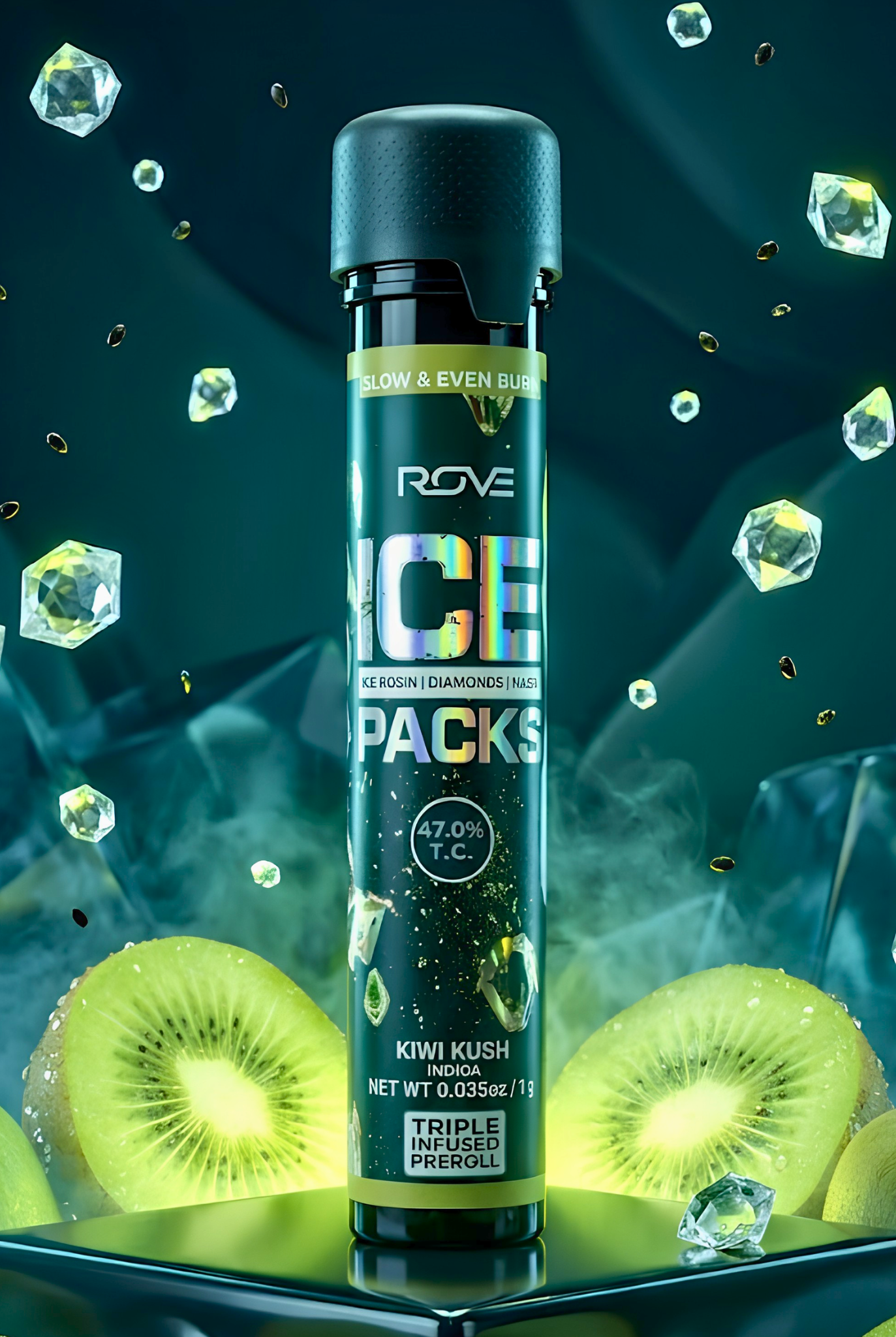 Kiwi Kush - Infused Ice Packs (Rosin, Hash, and Diamonds) 1g product photo