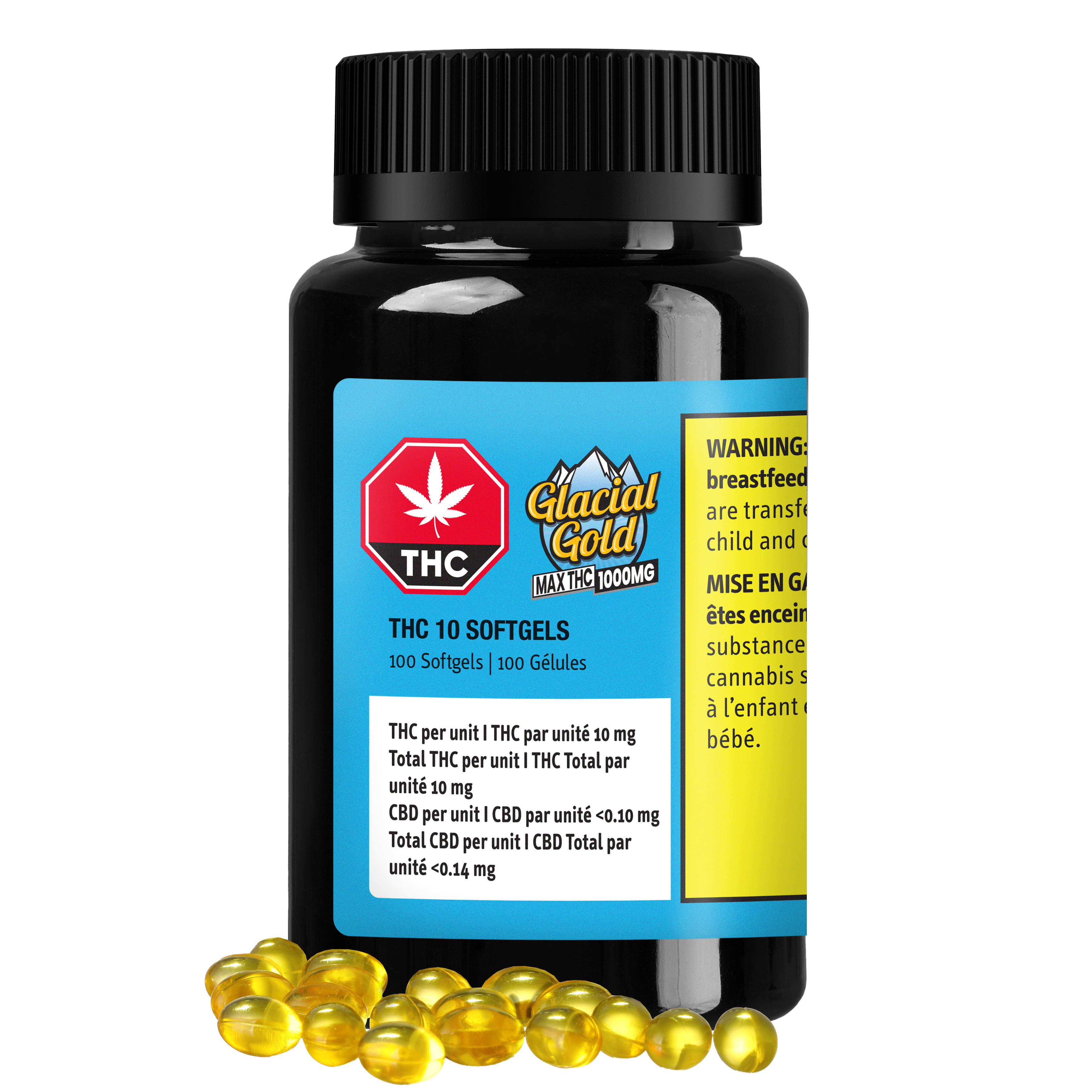 THC 10 Softgels | 100-pack (1000mg THC)