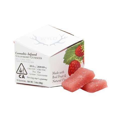 WYLD - EDIBLE (GUMMIES) - 100MG - 20:1 CBD:THC - HYBRID - STRAWBERRY
