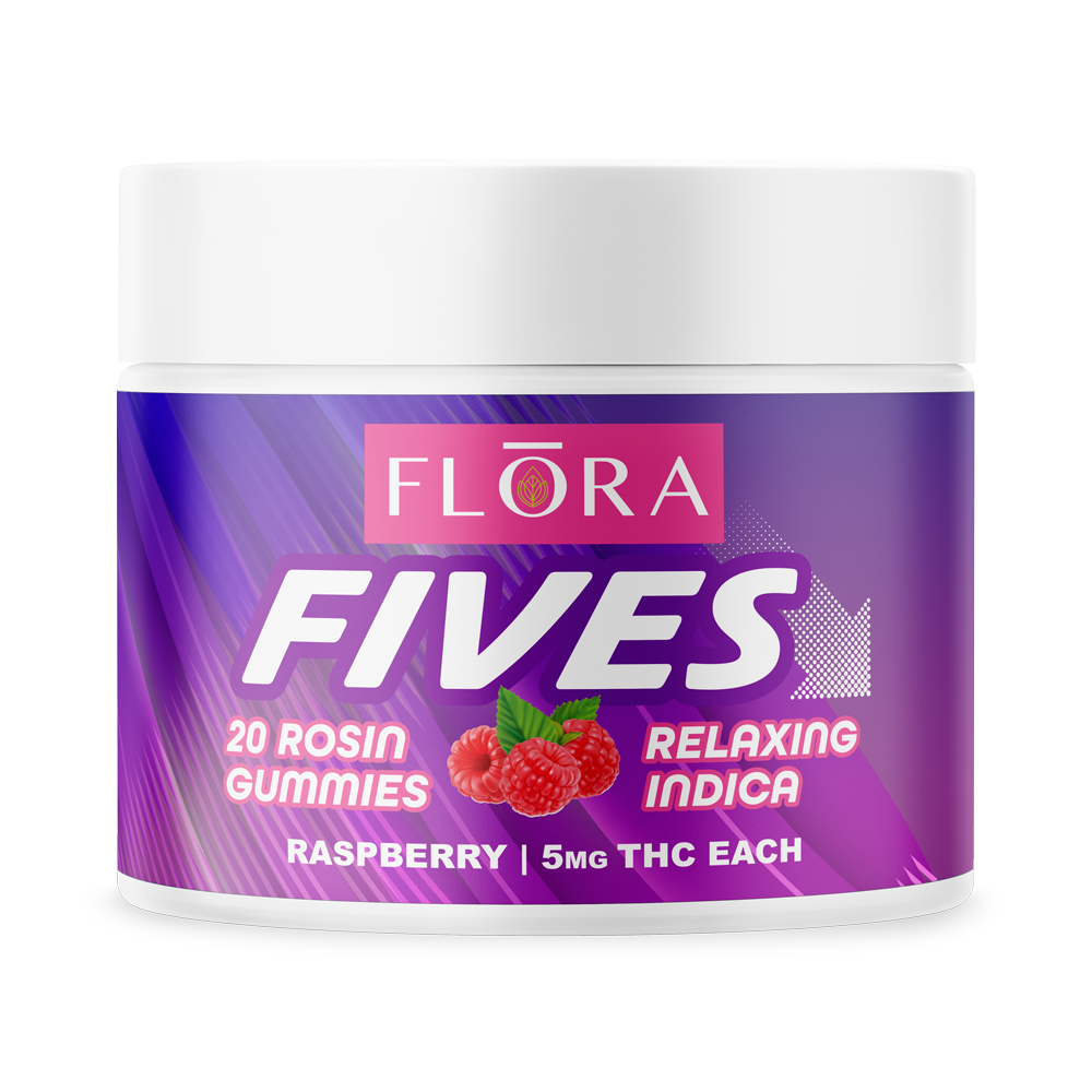 Indica 5mg Rosin Gummies Raspberry