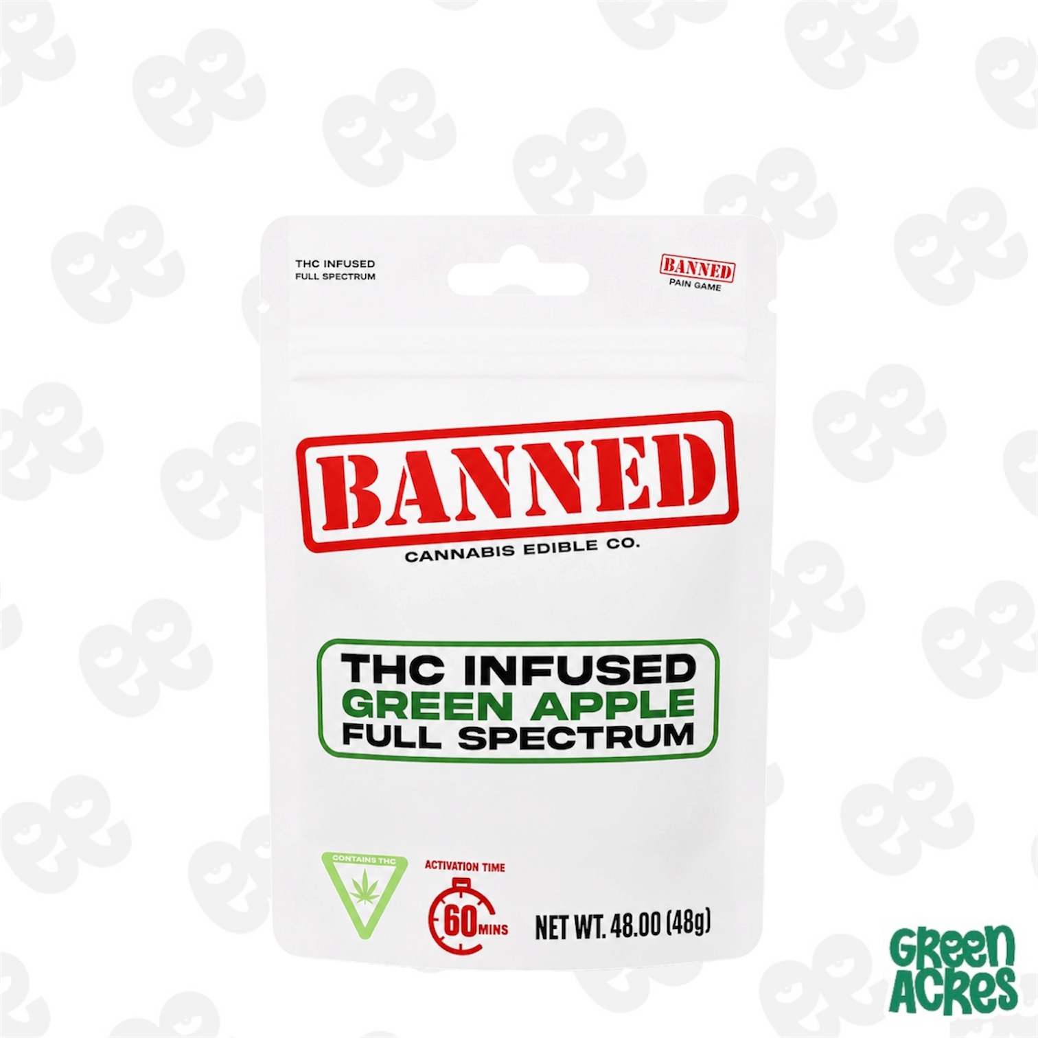 Banned: Green Apple 200MG Gummies (4x50mg)