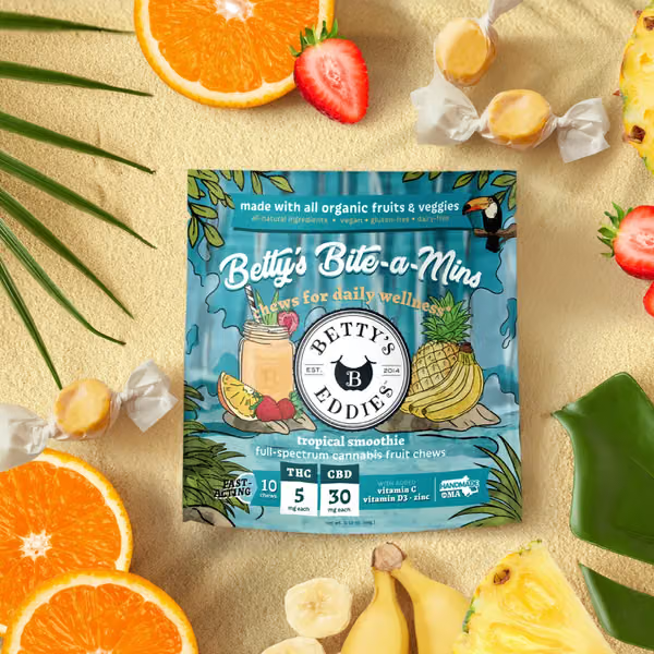 Betty's Eddies Fruit Chews 10pk (50mg) Tropical Smoothie