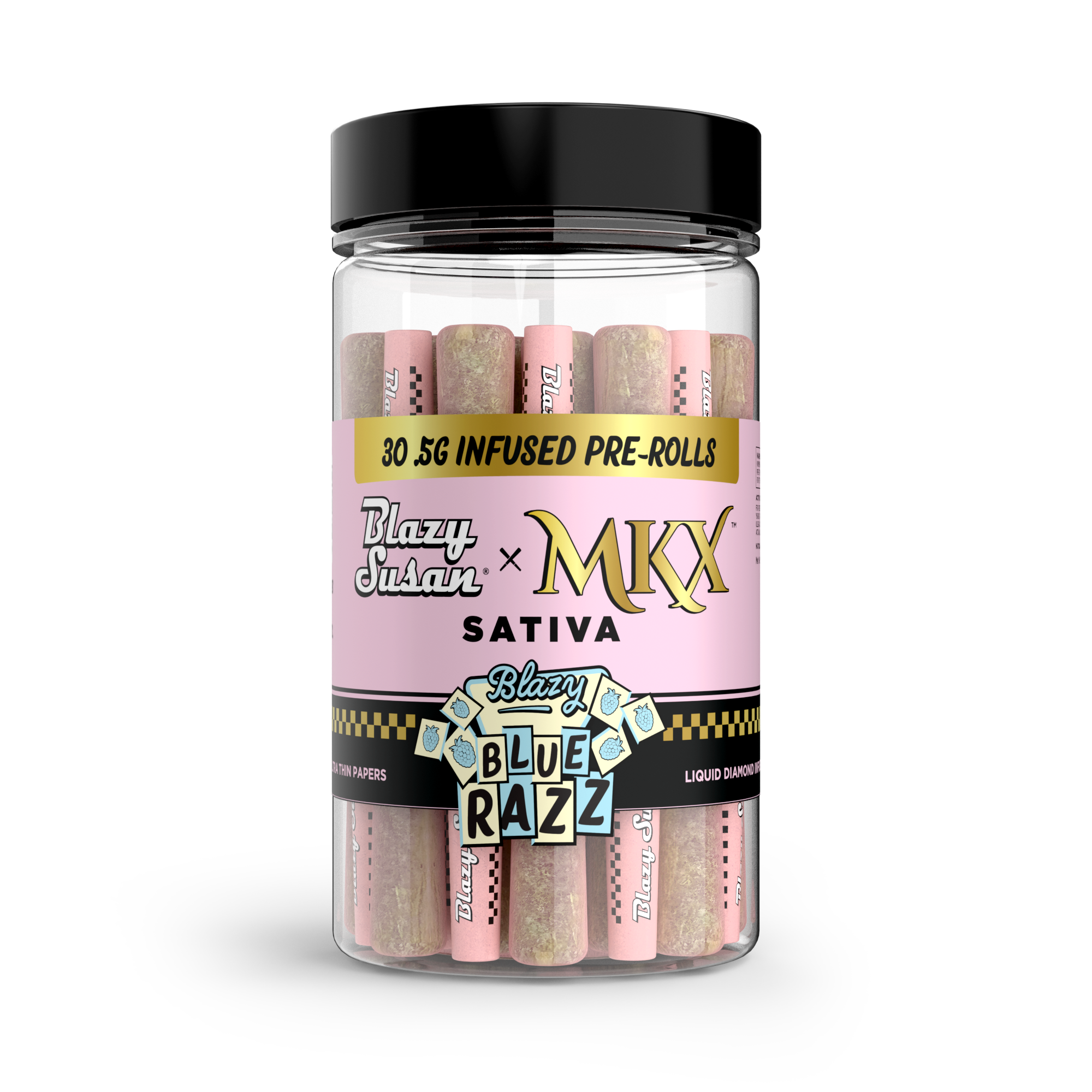 Blazy Susan X MKX - .5g 30-Pack Liquid Diamond Pre-Rolls – Blue Razz – Sativa