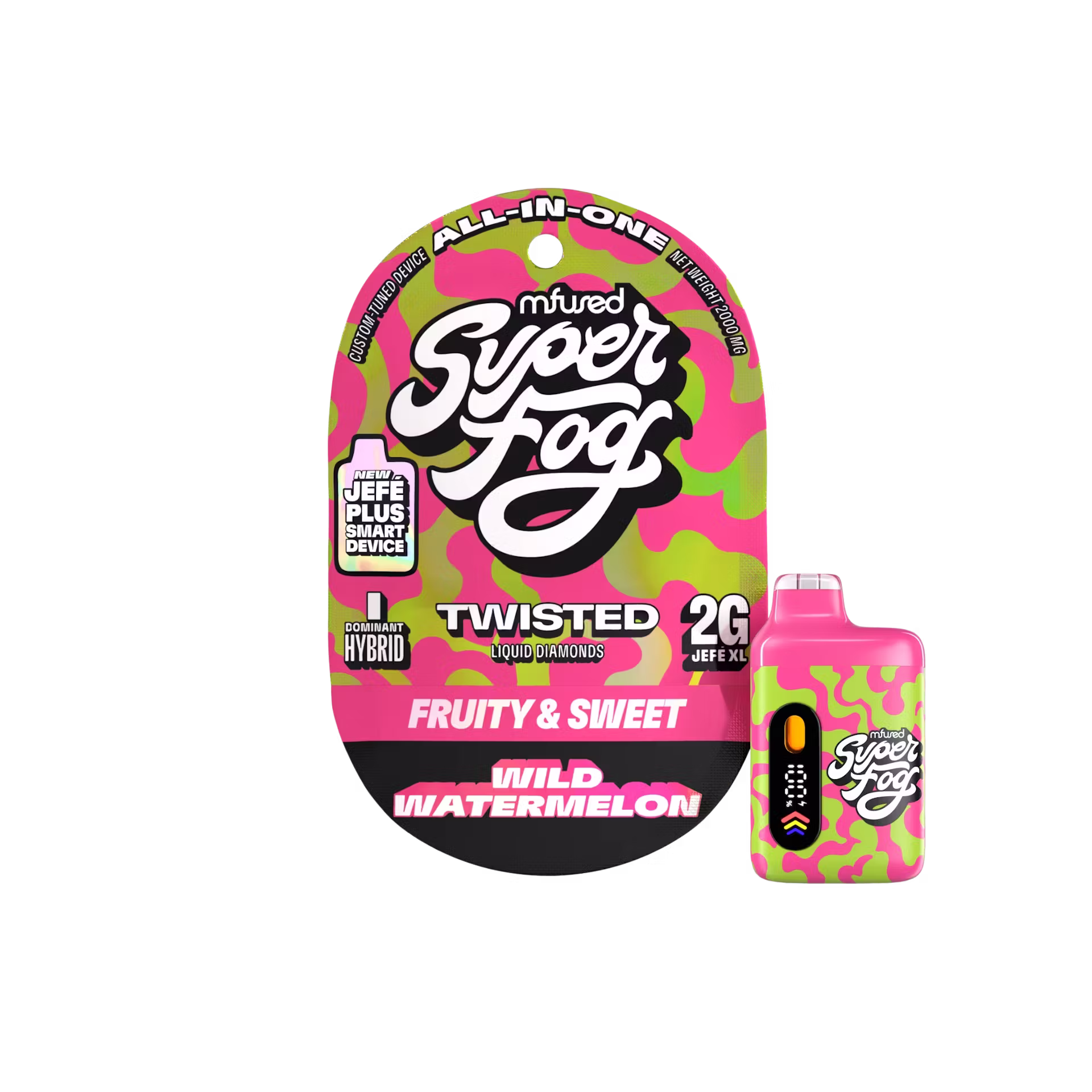 Mfused Superfog Wild Watermoelon 2g Twisted JefeXL Plus Vape