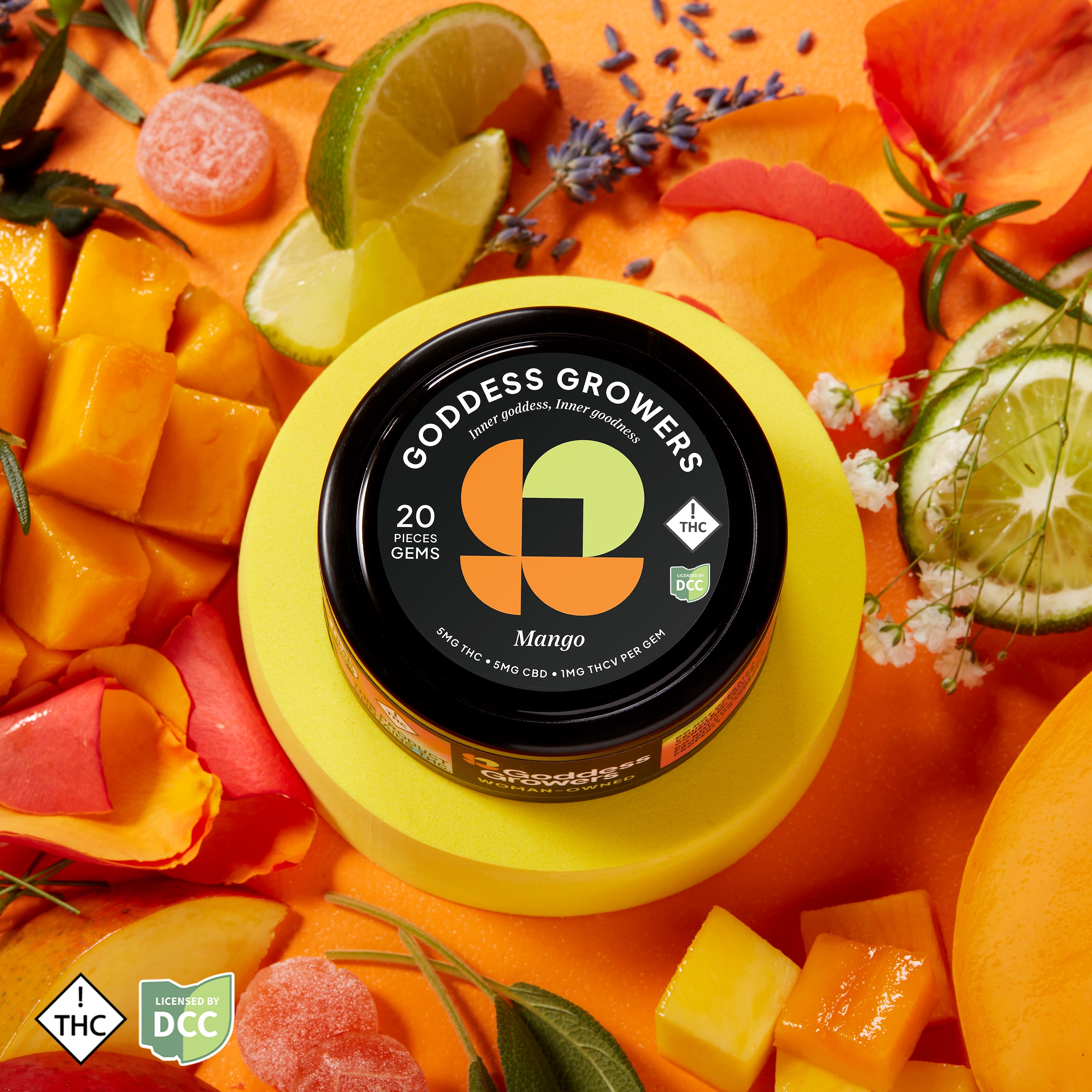 Mango 1:1 CBD:THC Gummies (20 Pk)