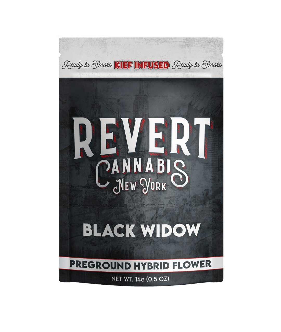 REVERT | Black Widow | Kief Infused Ground Flower | 14g