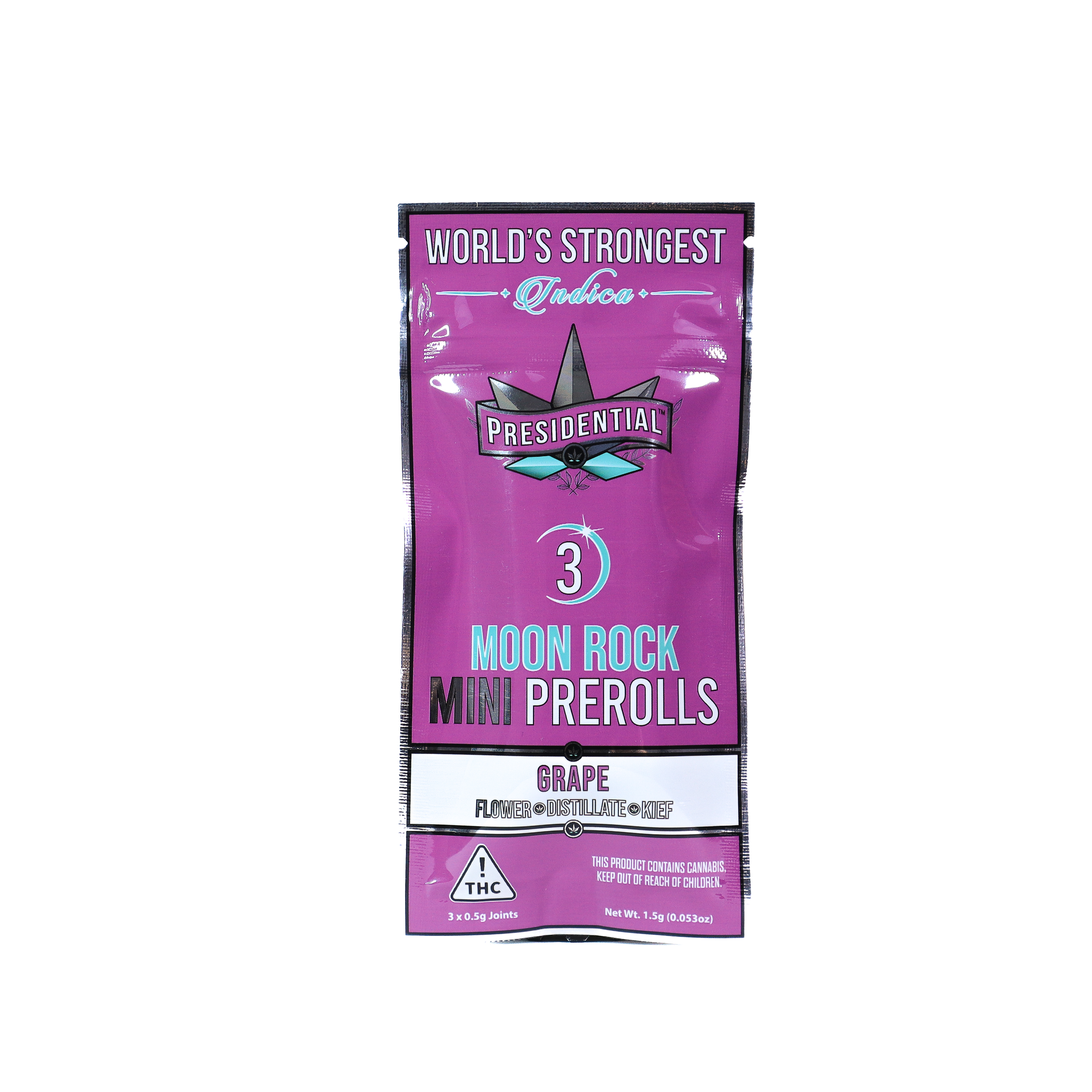 Presidential Grape .5g Moon Rock Preroll 3pk