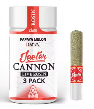 Jeeter Papaya Melon Infused Rosin Cannons 0.5G x 3PK Prerolls