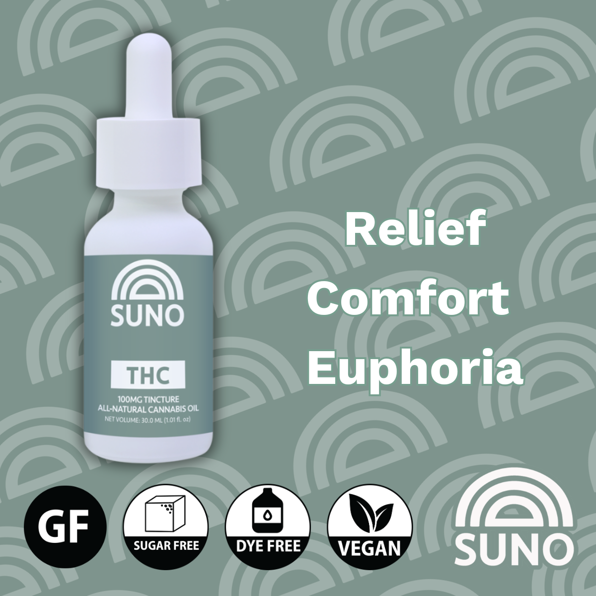 SUNO THC Tincture – 100MG