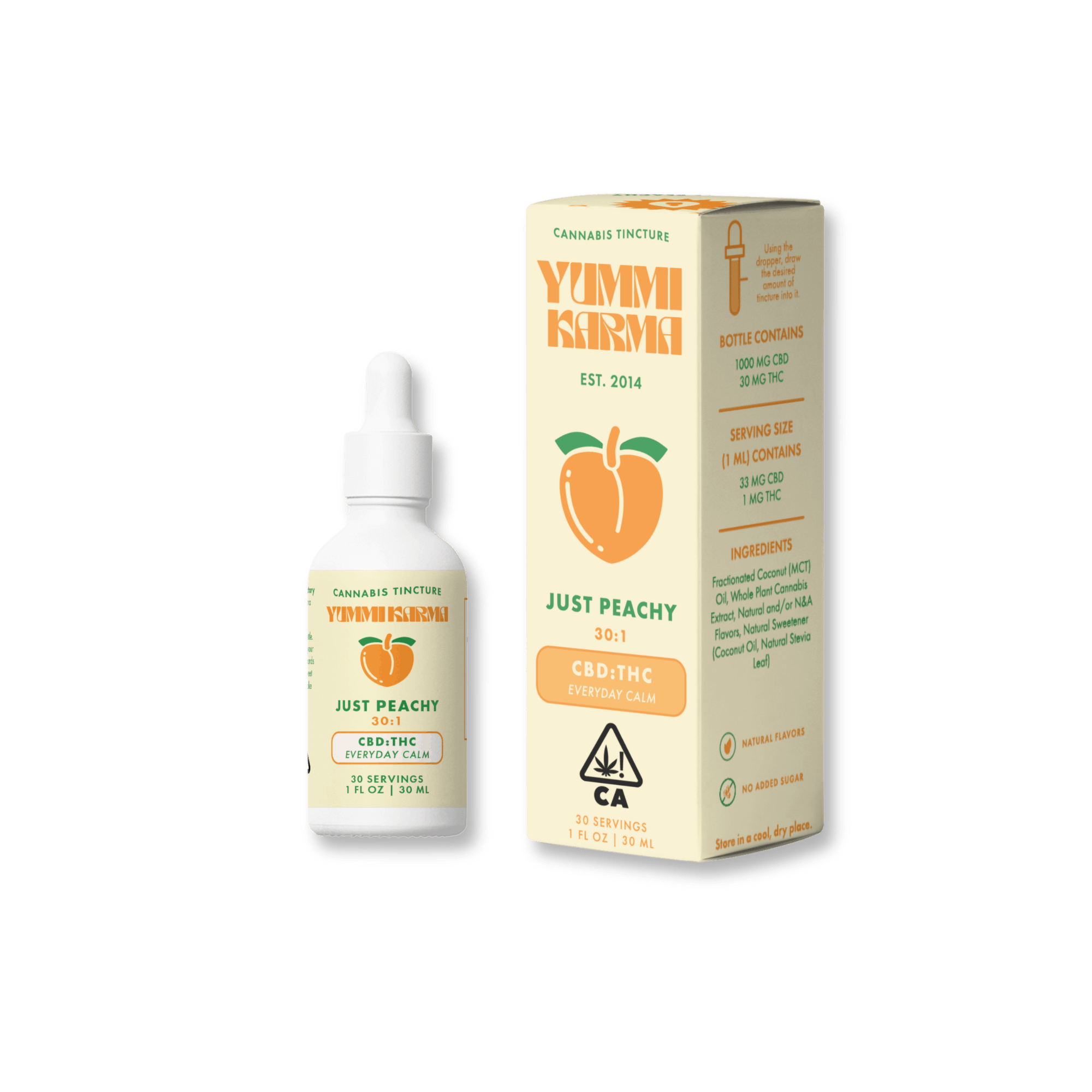 TINCTURE - - JUST PEACHY - 30:1 ( CBD + THC )