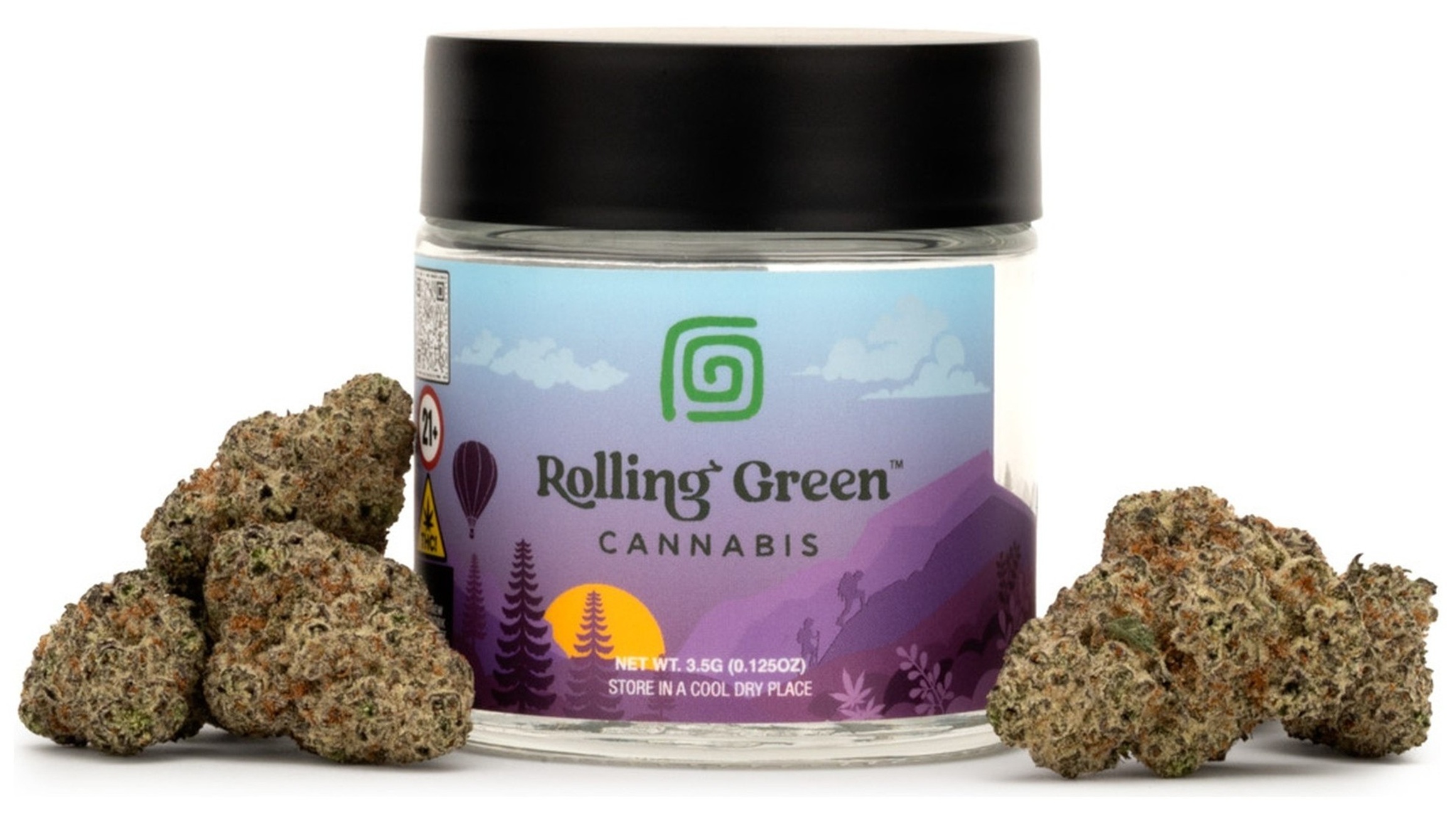 Rolling Green | Platinum Z | Premium Flower | Indica-Hybrid | 3.5g