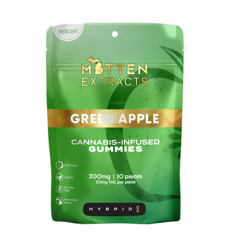 Mitten Extracts Fruit Chews - Green Apple 200mg