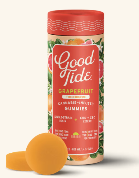 Grapefruit 1:1:1 CBD:CBC Rosin Gummies (10pk)