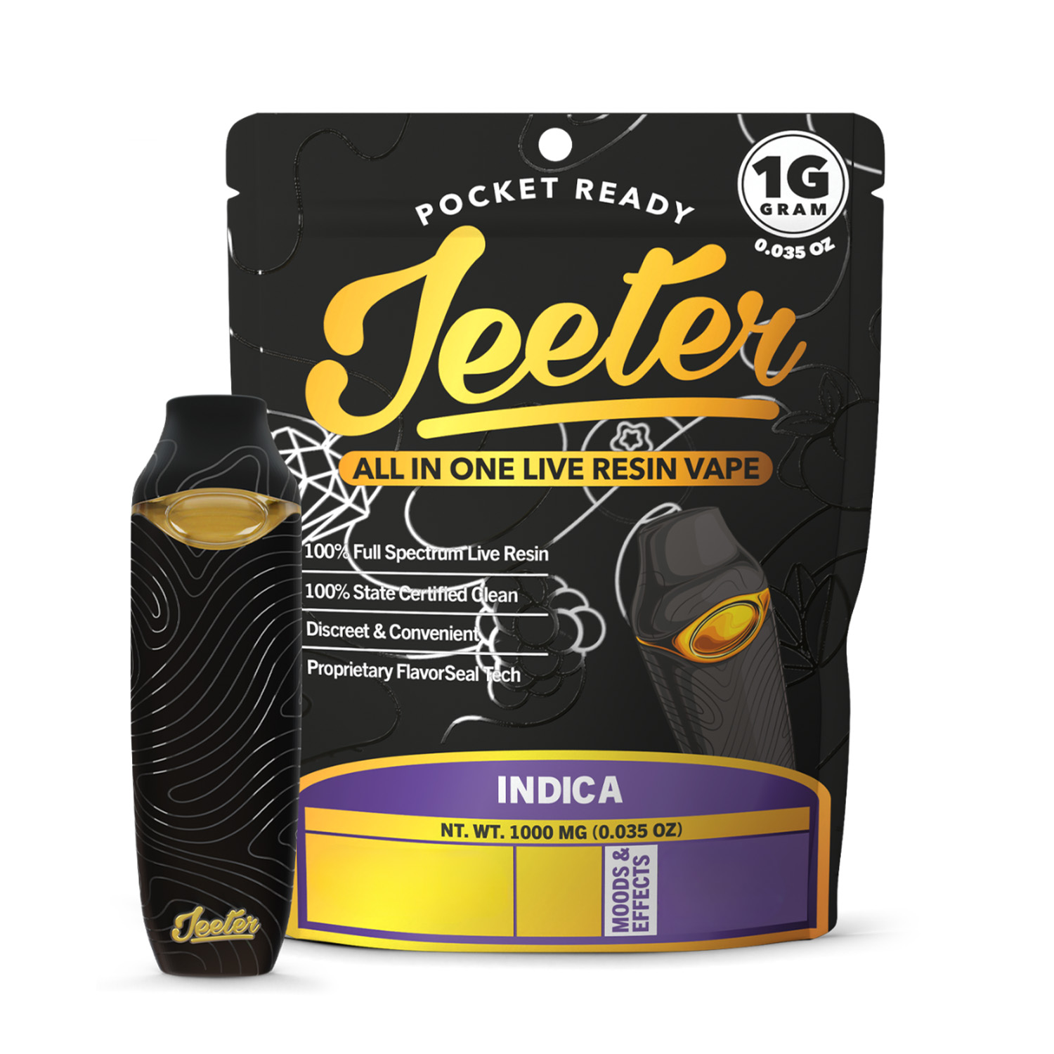 Jeeter | 1g Live Resin AIO Vape | Triple Double