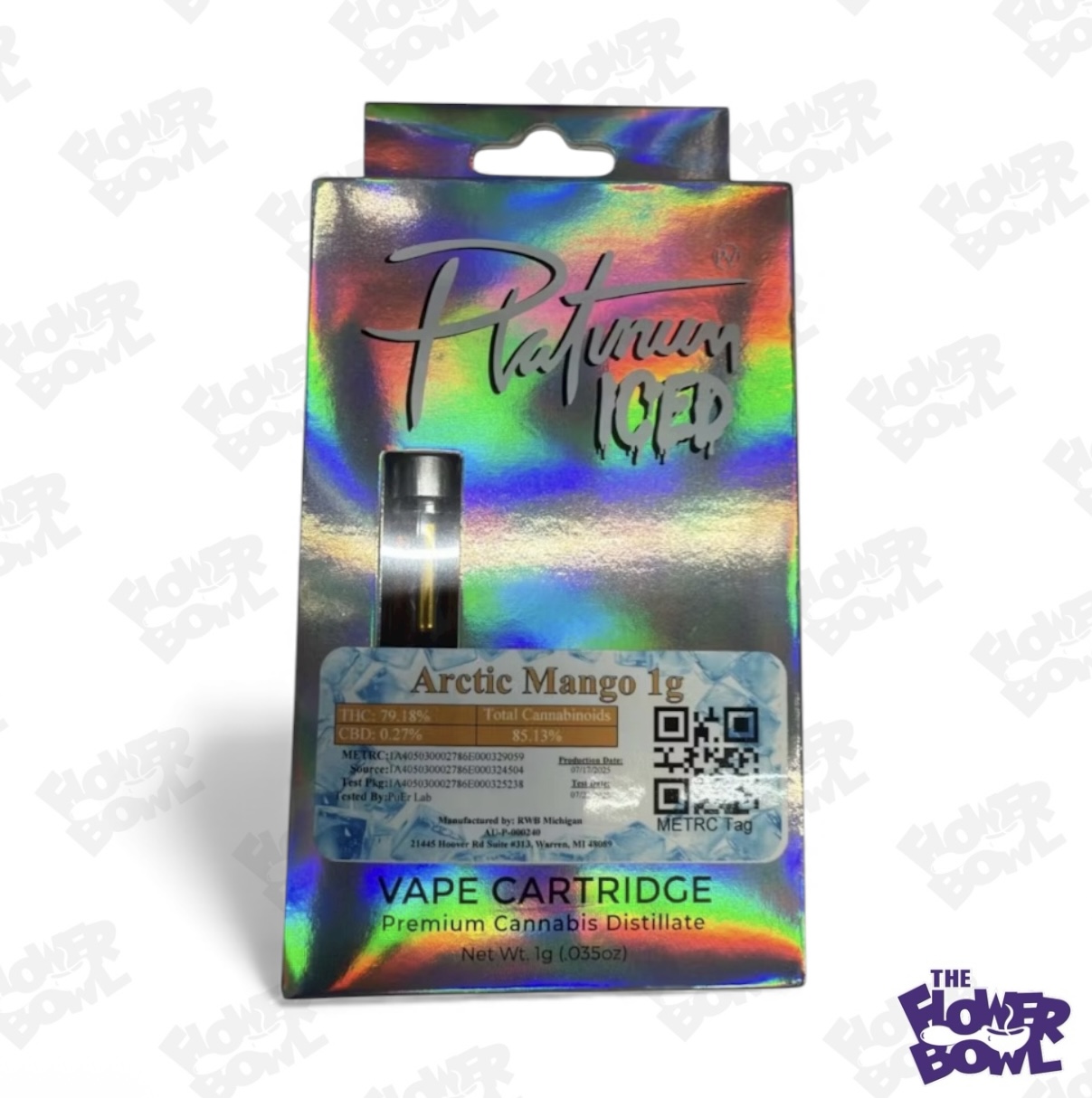 Platinum Vape: Arctic Mango 1G Cart (S)