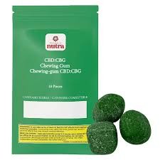 Naturally Nutra Naturally Calm CBD CBG Lemon Balm And Mint Chewing Gum 10pk
