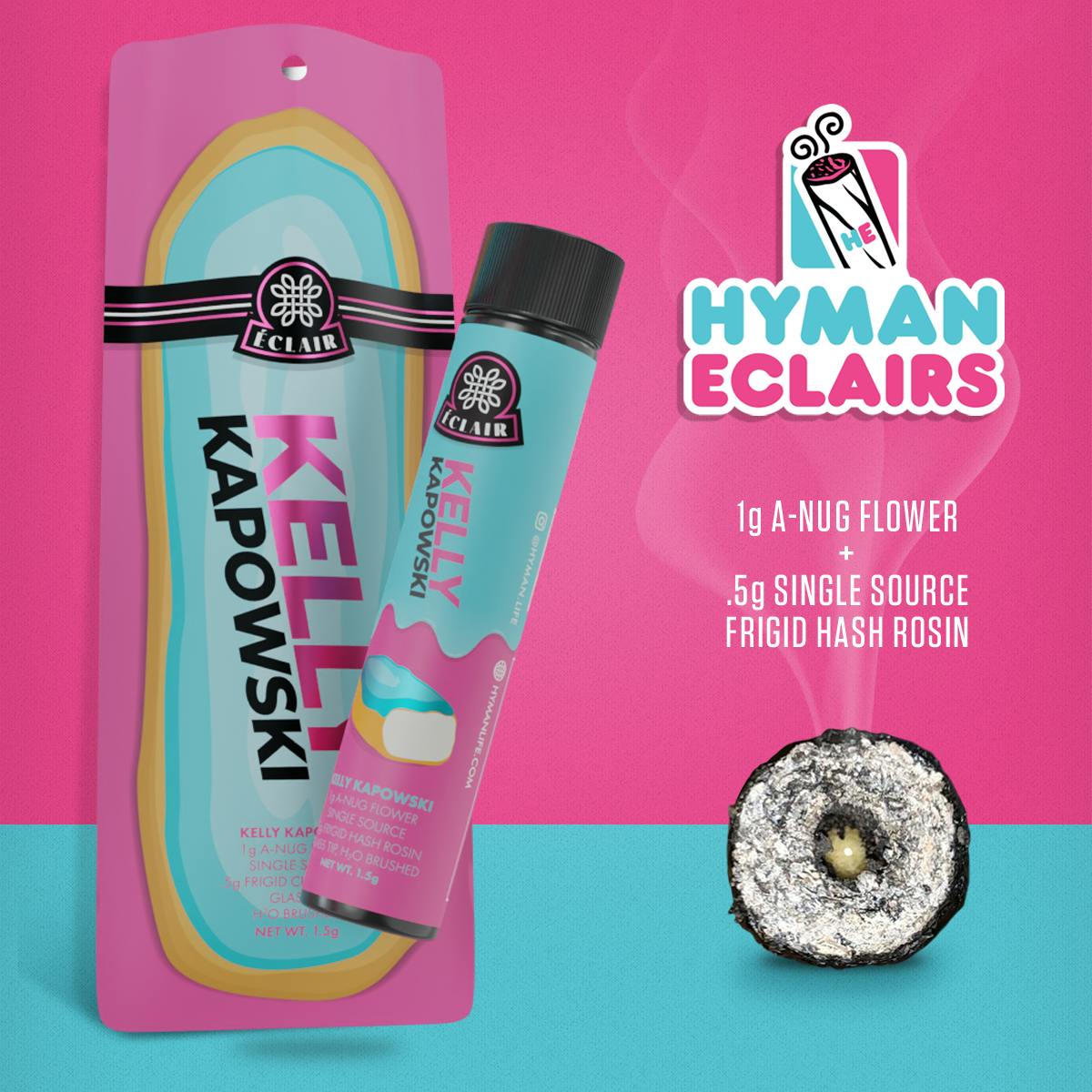 Kelly Kapowski Eclair 1.5G Infused Glass Tip Pre-Roll