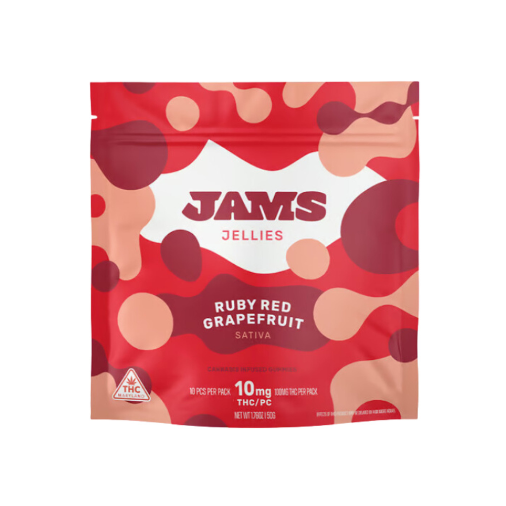 JAMS Jellies 100mg: Ruby Red Grapefruit 10pk