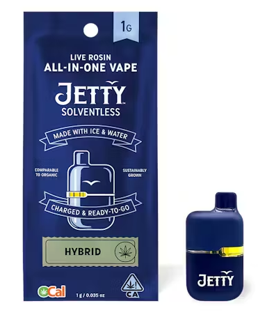 Jetty Rum Runner Hybrid  Mini Tank Vape AIO OCal Solventless