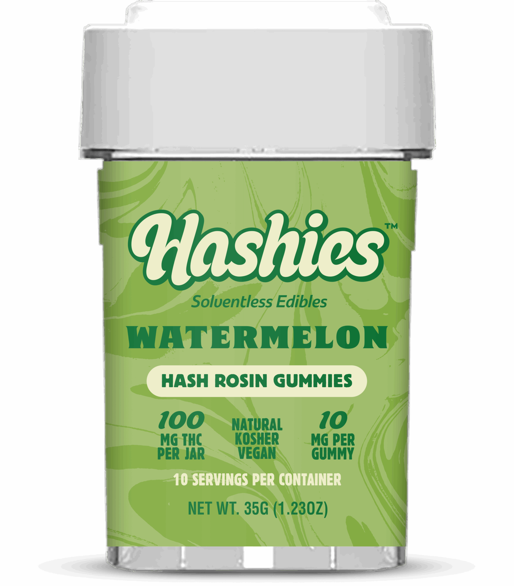 Hashies Watermelon 10pk 10mg Hash Rosin Gummies