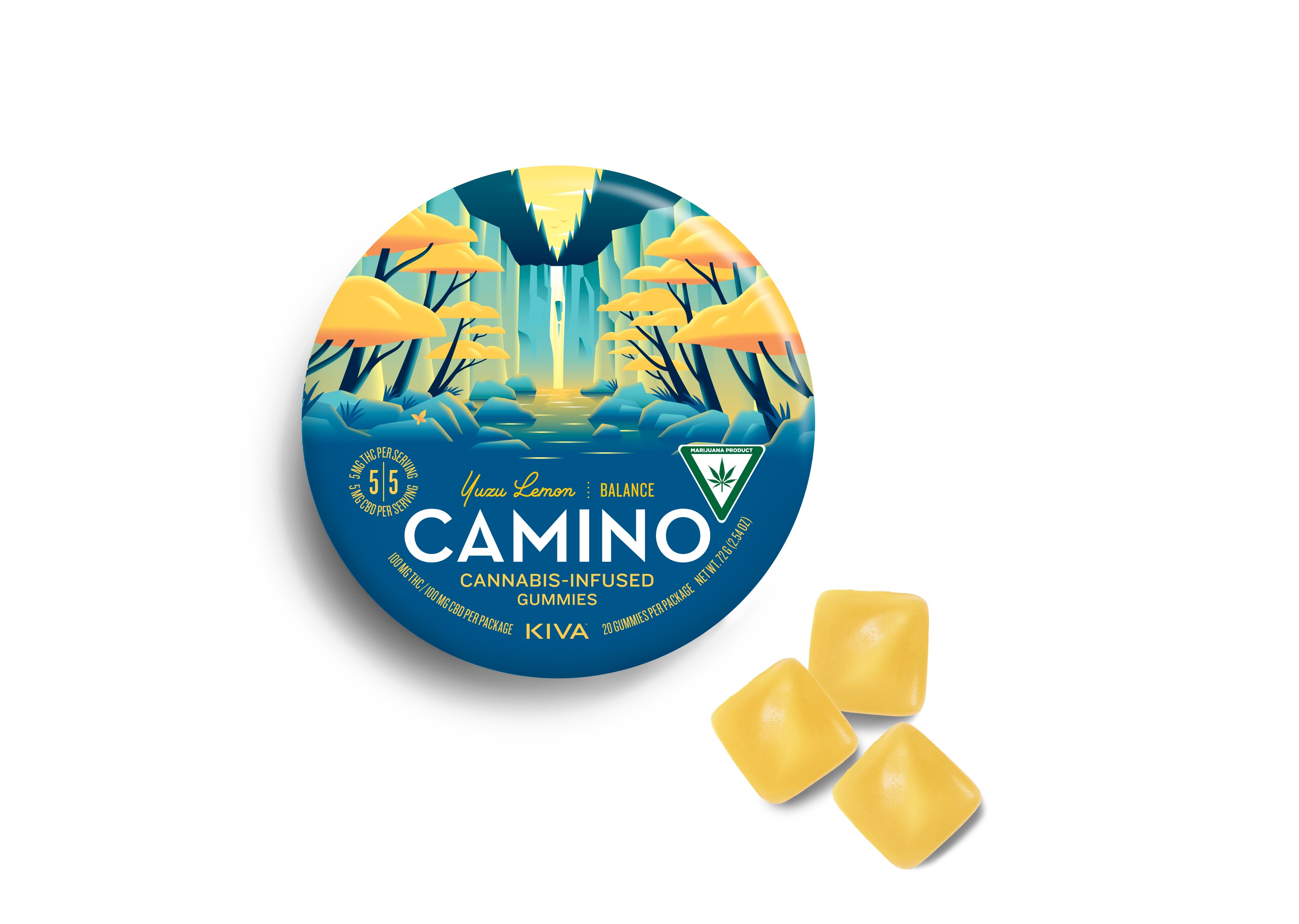 Camino - Gummies - 100mg - 1:1 CBD/THC - Yuzu Lemon