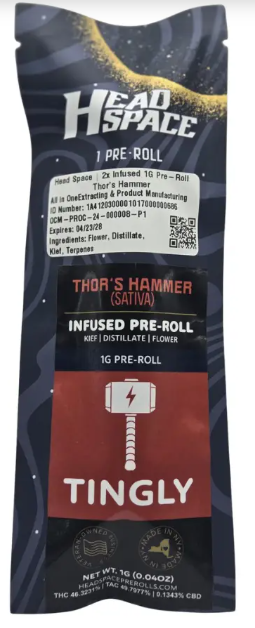 Head Space Thor's Hammer Double Infused Preroll