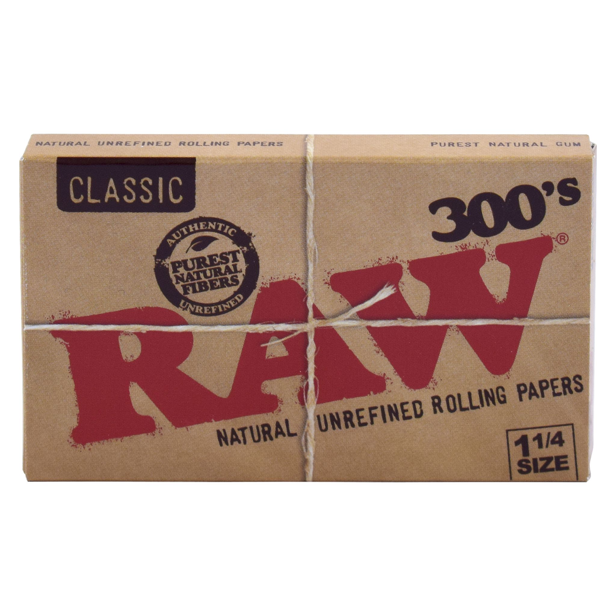 RAW - 300's Natural Unrefined Rolling Papers -  1.25"