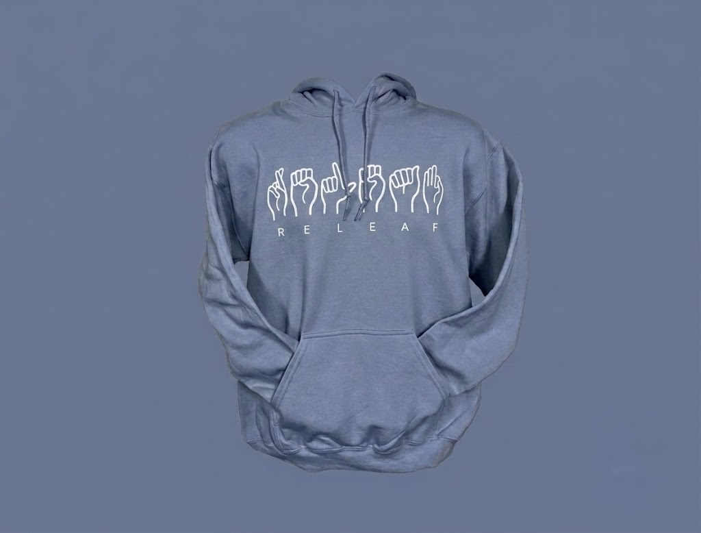 Releaf Sign Language Hoodie - Indigo