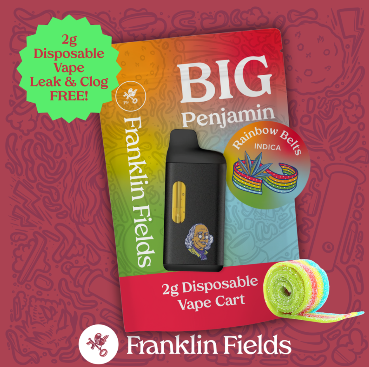 FRANKLIN FIELDS DISPOSABLE | RAINBOW BELTS