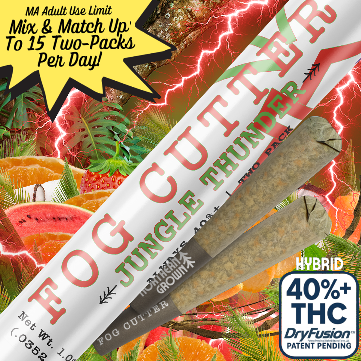Fog Cutter | Jungle Thunder | Infused Pre Roll 2Pk | .5g