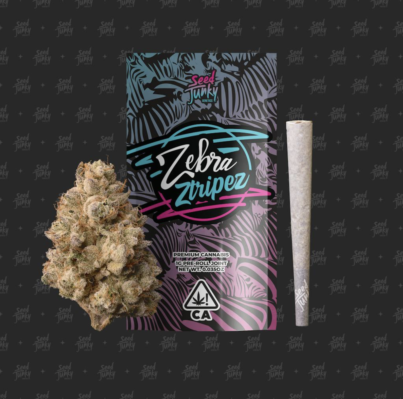 Seed Junky | Zebra Ztripes | 1g Pre-Roll
