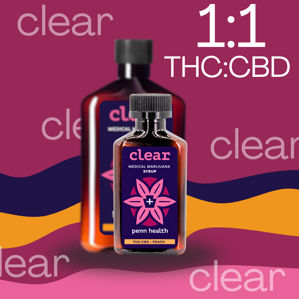 Clear 1:1 THC:CBD | Peach 200mg | 100mL