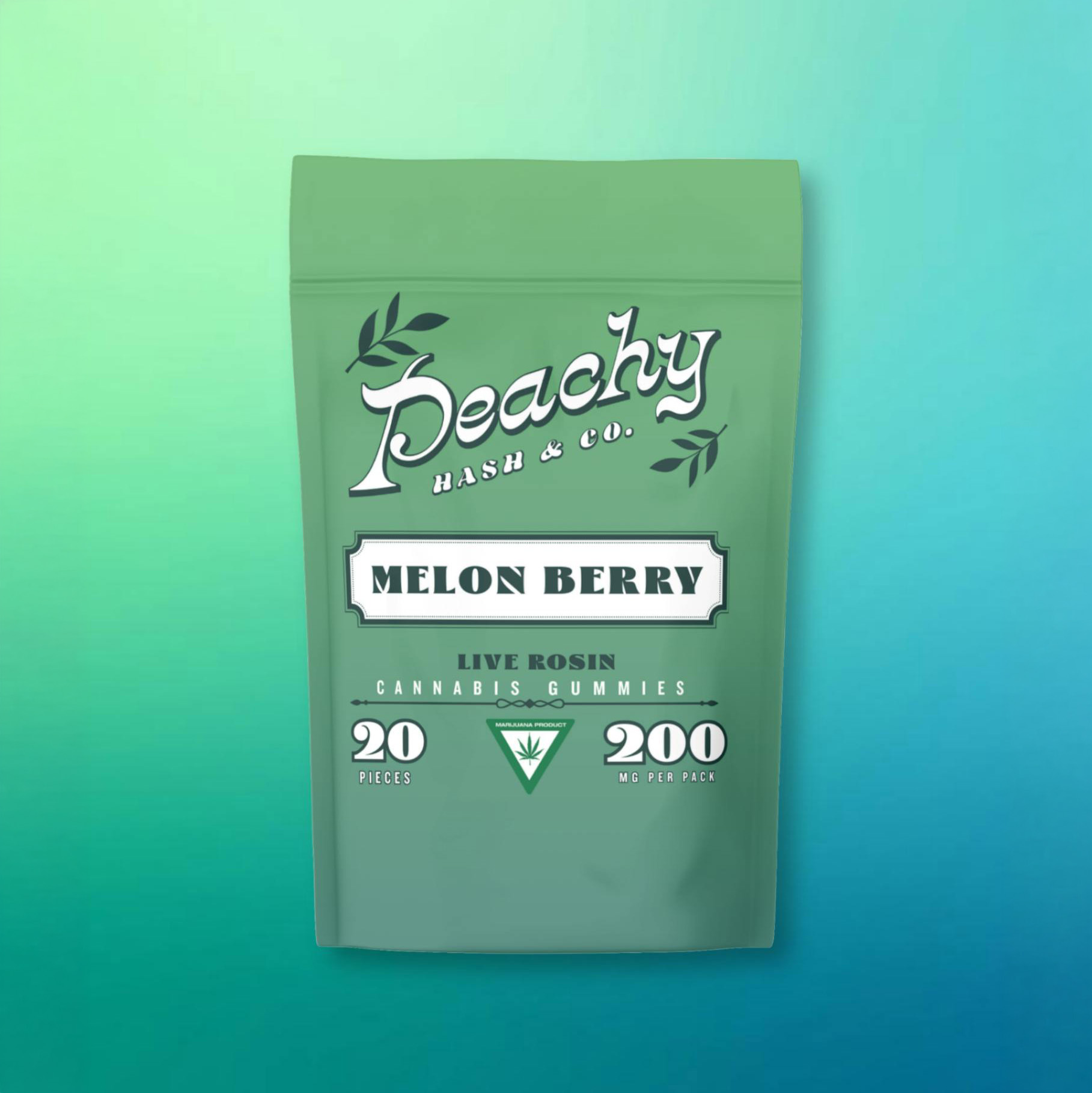 Peachy | 200mg Live Rosin Gummies | Melon Berry