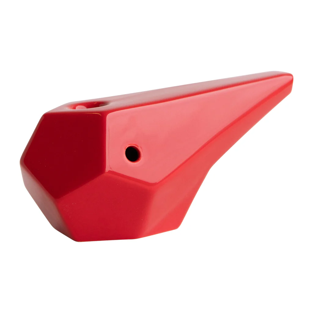 Prism Ceramic Hand Pipe Red