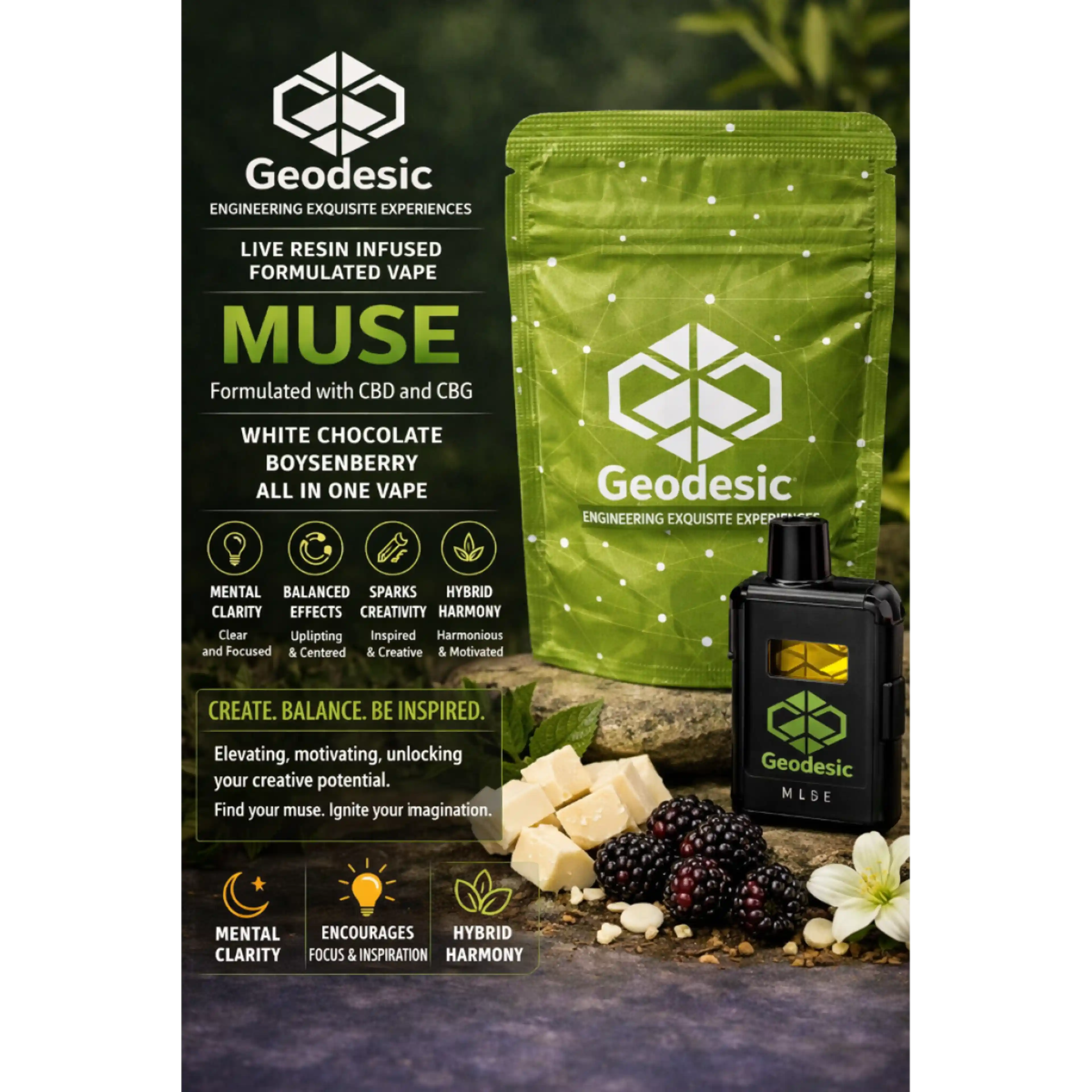 Geodesic - Muse - 1g - Live Resin Disposable Vape