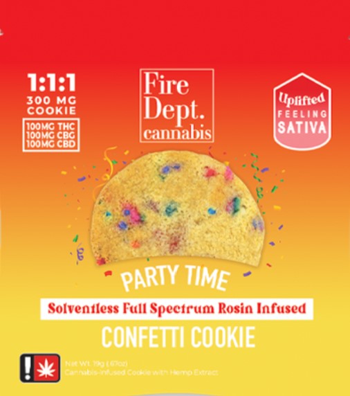 100mg 1:1:1 CBG Party Time Confetti - Cookie - Fire Dept.