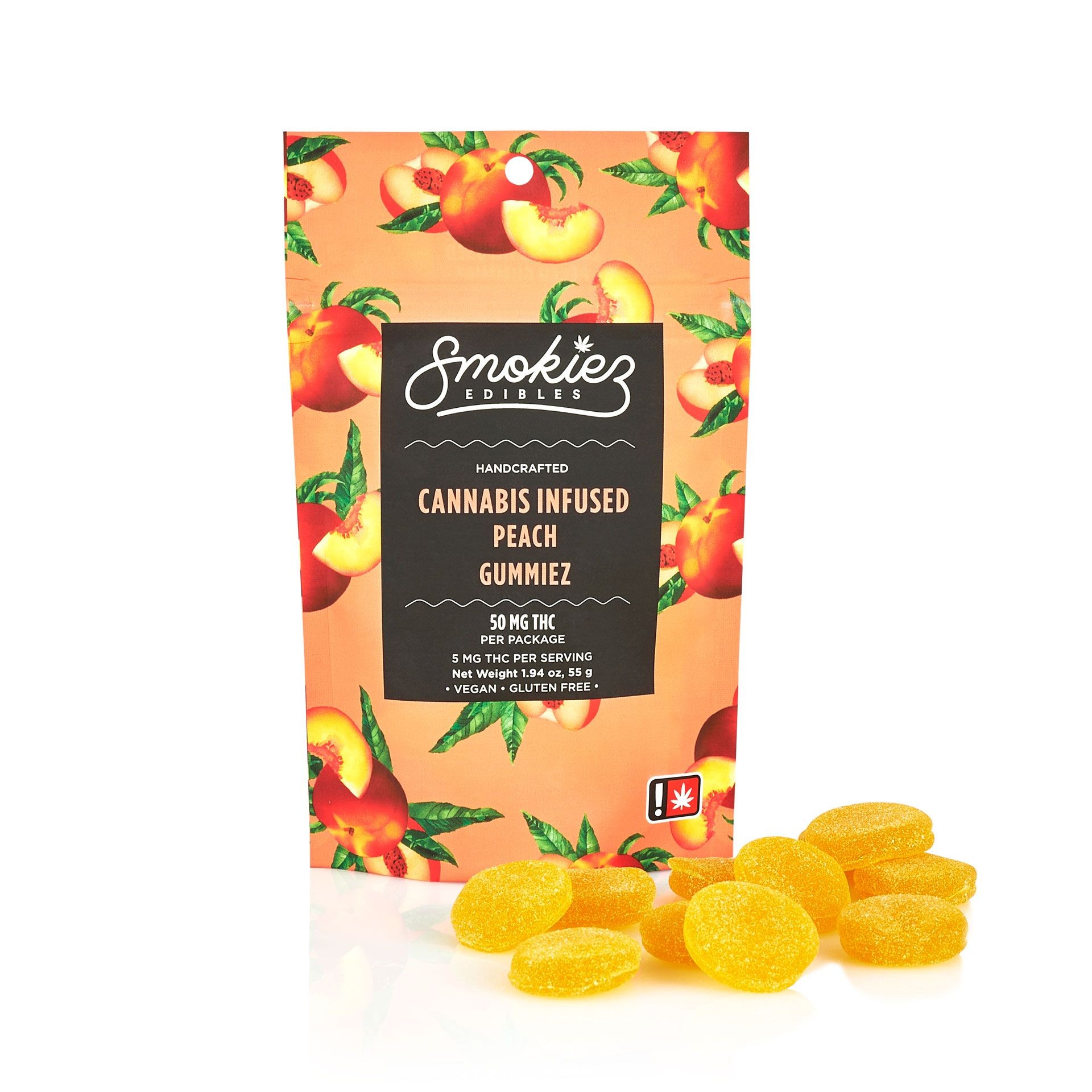 Smokiez 100mg Gummies Sweet Peach Sativa