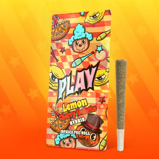 Play Cannabis | Lemon Cherry Gelato | Infused Pre-Roll | 1.2g