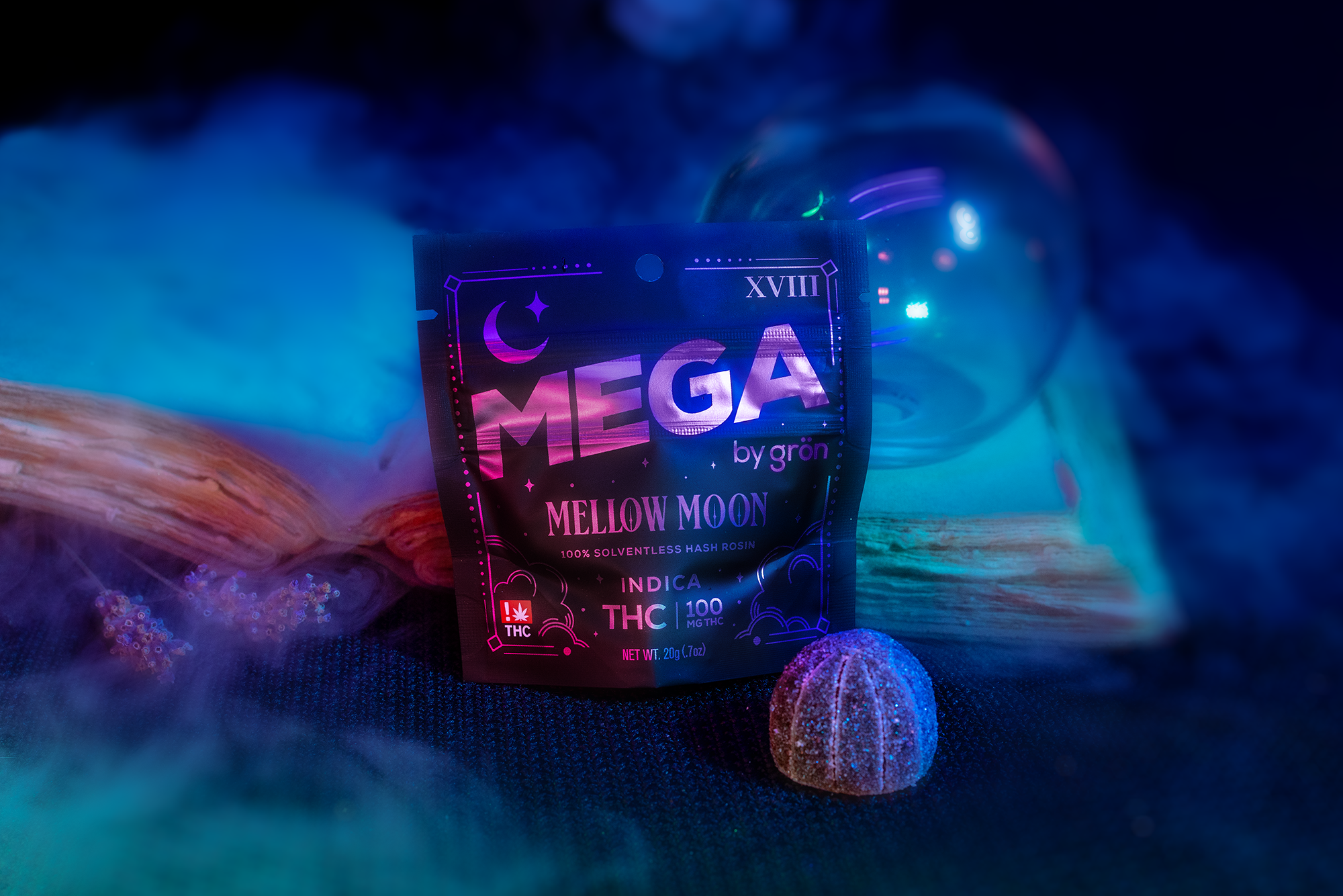 Gron Mega - Mellow Moon - 100mg - Rosin Infused Edibles
