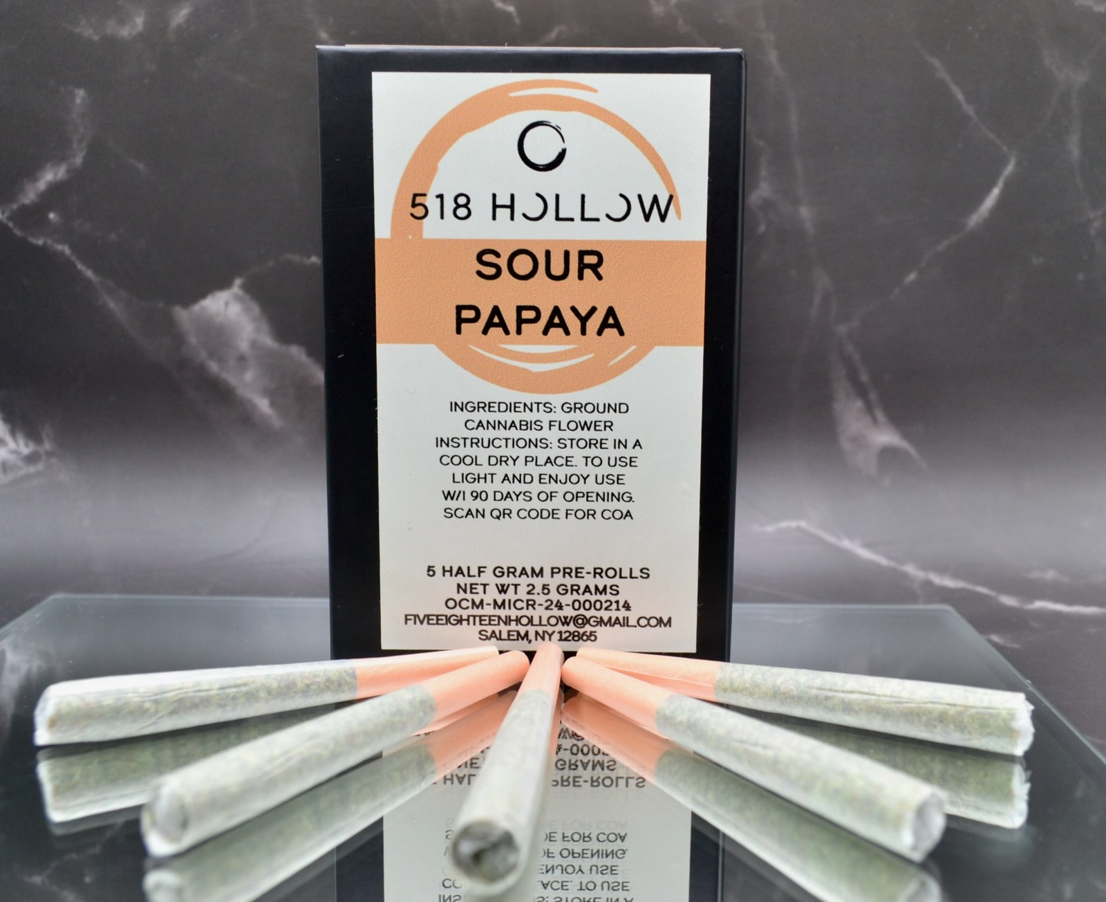 518 Hollow | Sour Papaya | Pre-Rolls | 5PK