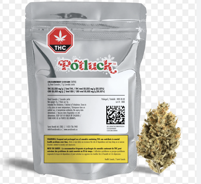 Potluck - Cranberry Cough Flower - Sativa - 7g