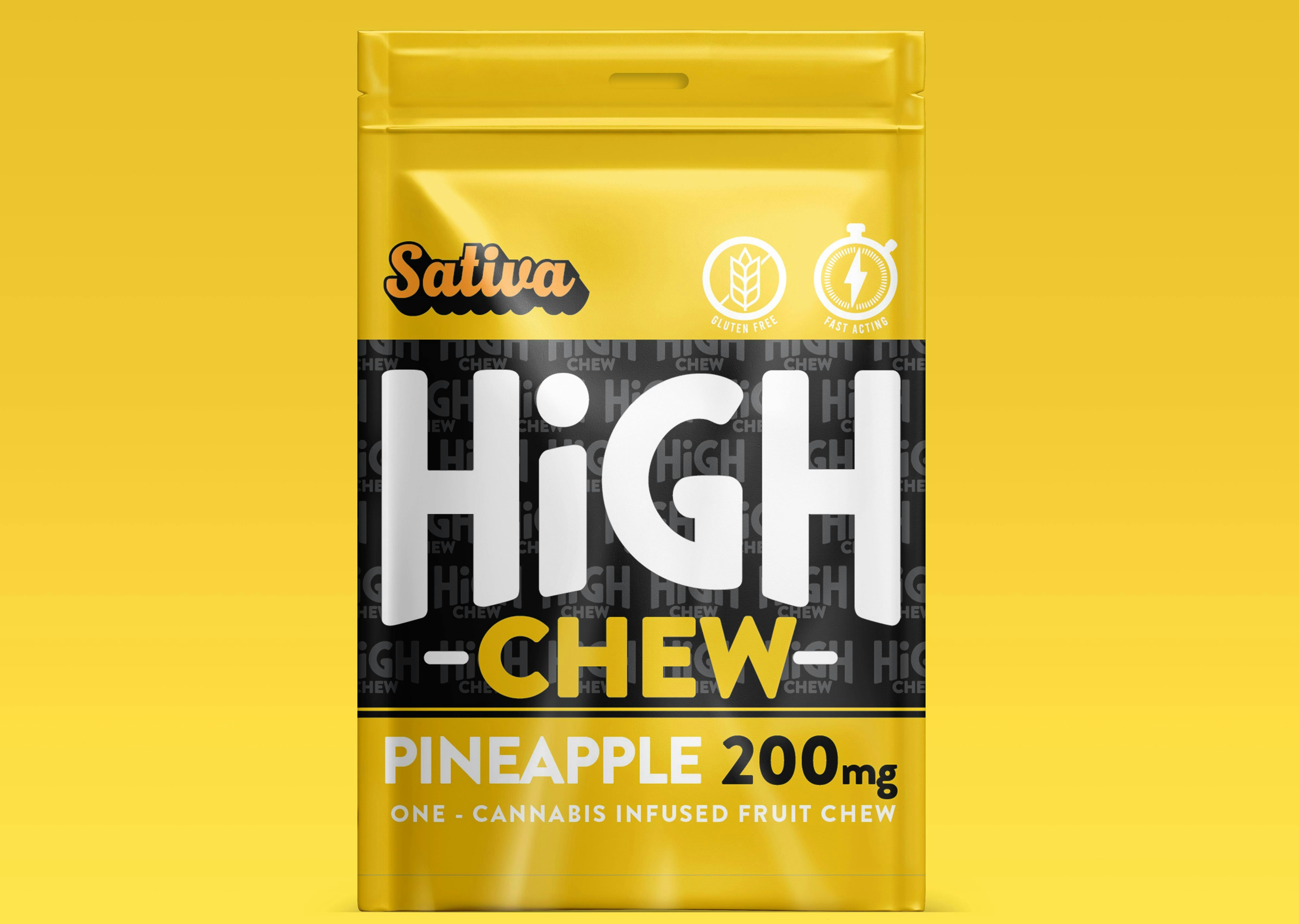 High Chew - Gummies - 200mg - 1pc - Pineapple