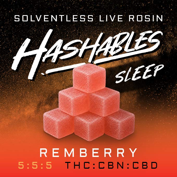 Sunsetterzzz REMberry 5:5:5 THC:CBN:CBD | Hashables | Hash Rosin Gummies (20 Pack)