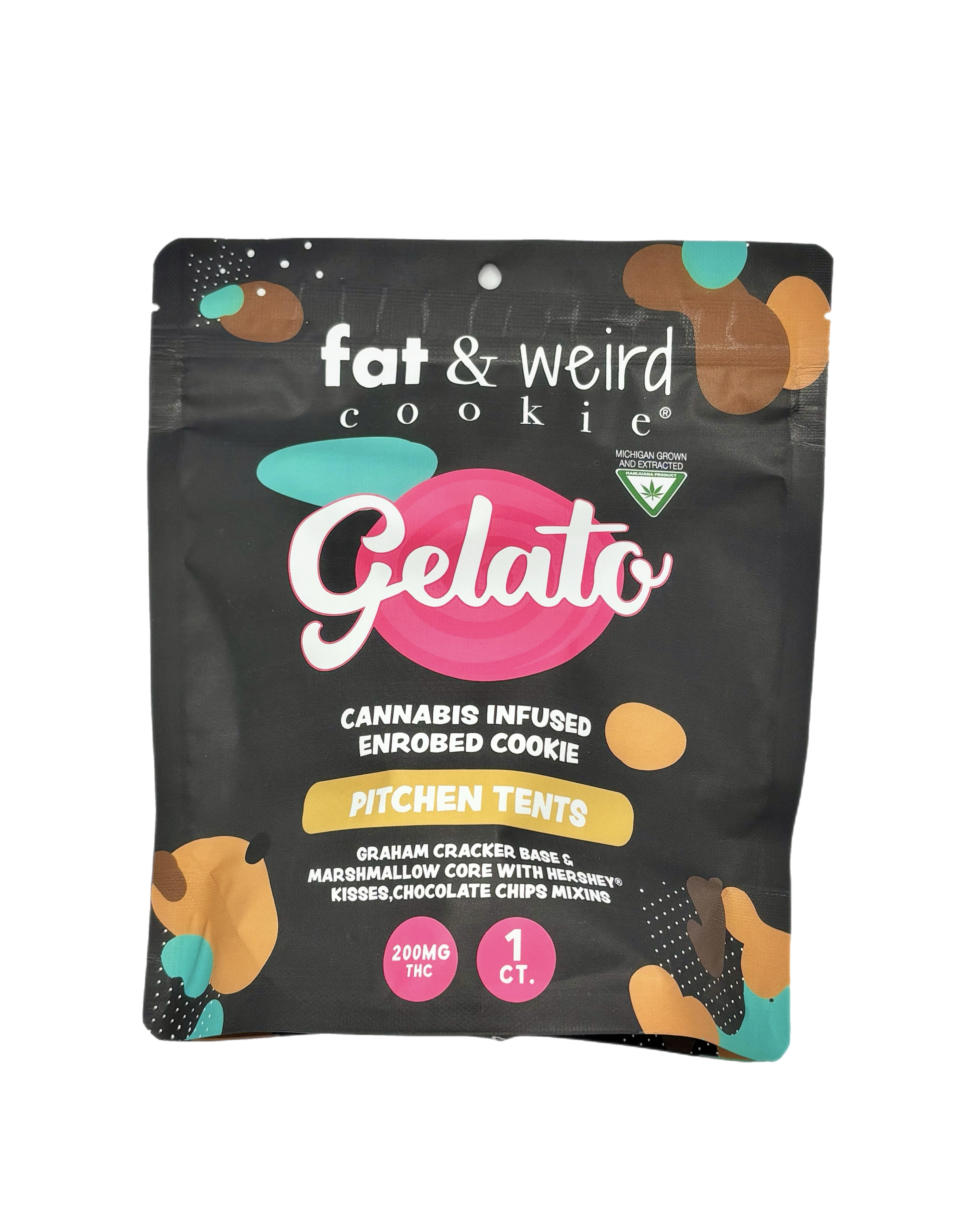 Gelato x Fat & Weird | Pitchen Tents | 200mg Enrobed Cookies